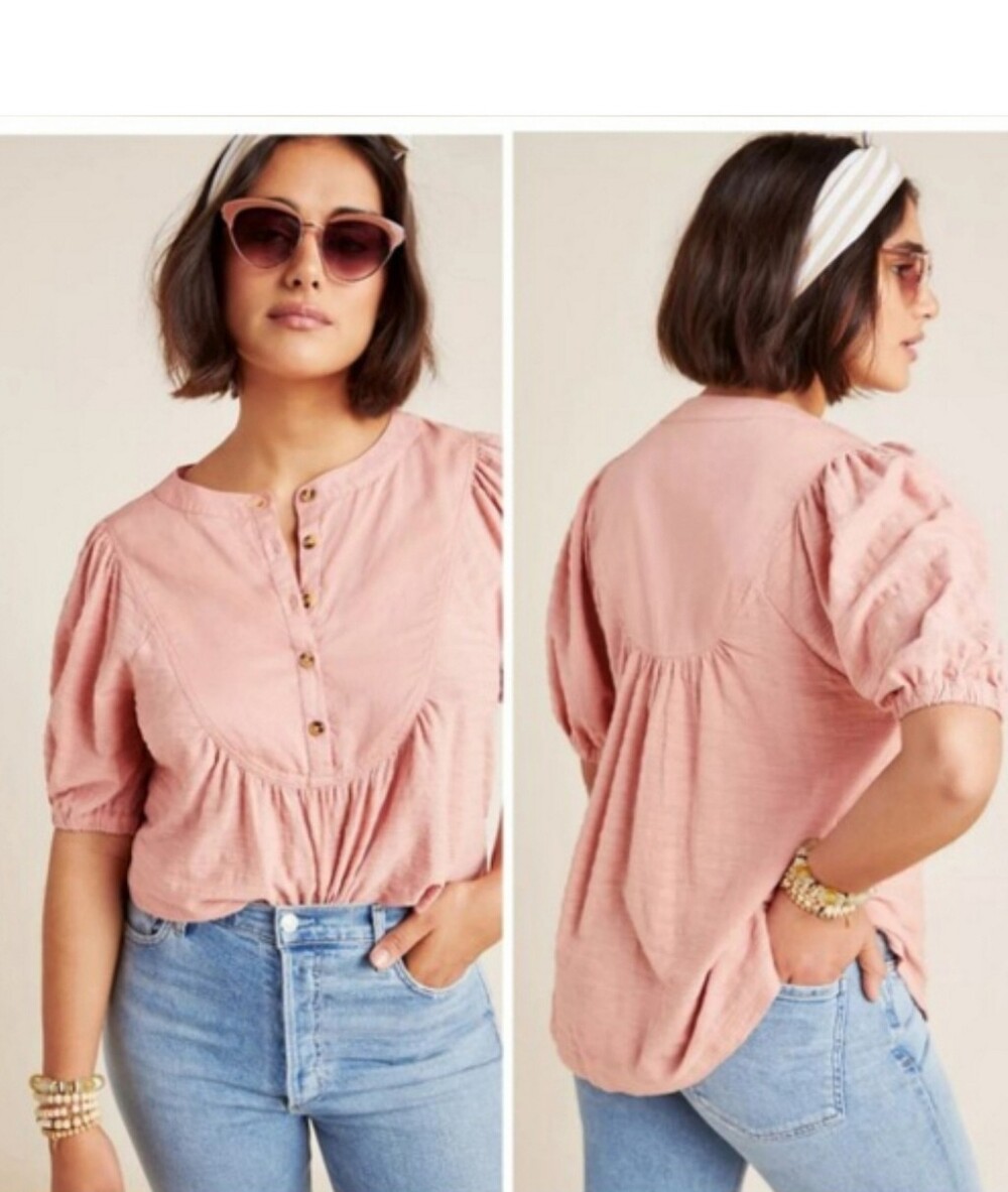 Anthropologie Elinor Textured Top Size XS Resortwear Minimalist Coastal Boho